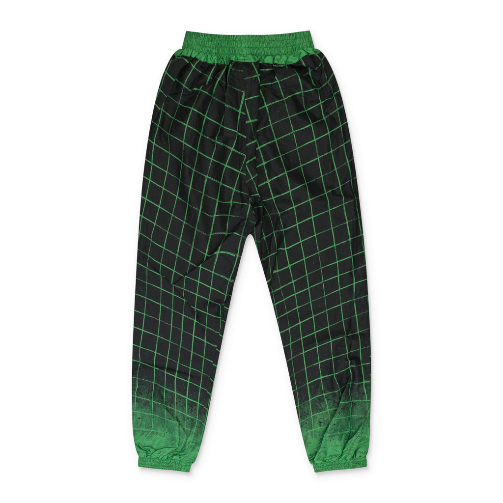 BLACK/GREEN SWISHIES DUO PATTERNED STRAIGHT PANTS