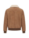Stewart Sean shearling-collar leather jacket