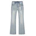 Purple Brand Light Blue Rhinestone Flare Jeans