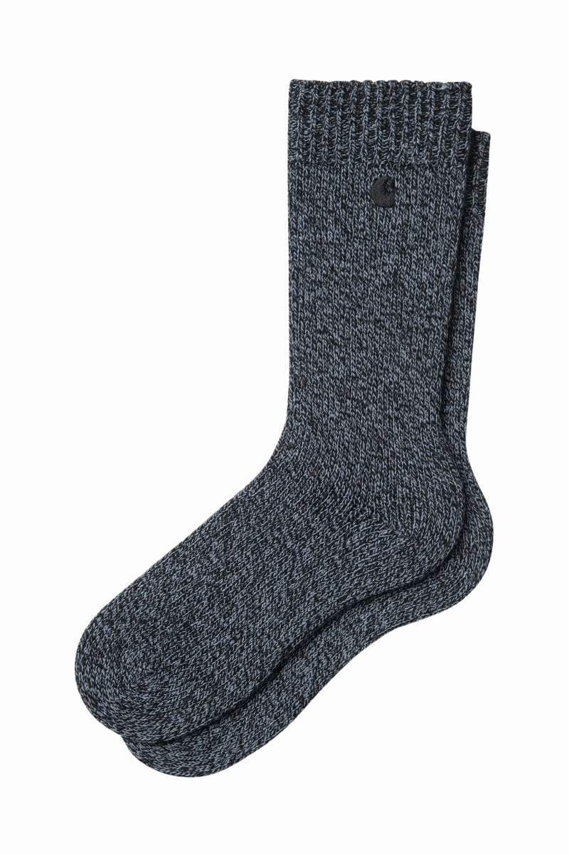 CARHARTT WIP TONY SOCKS Black / Shady Blue