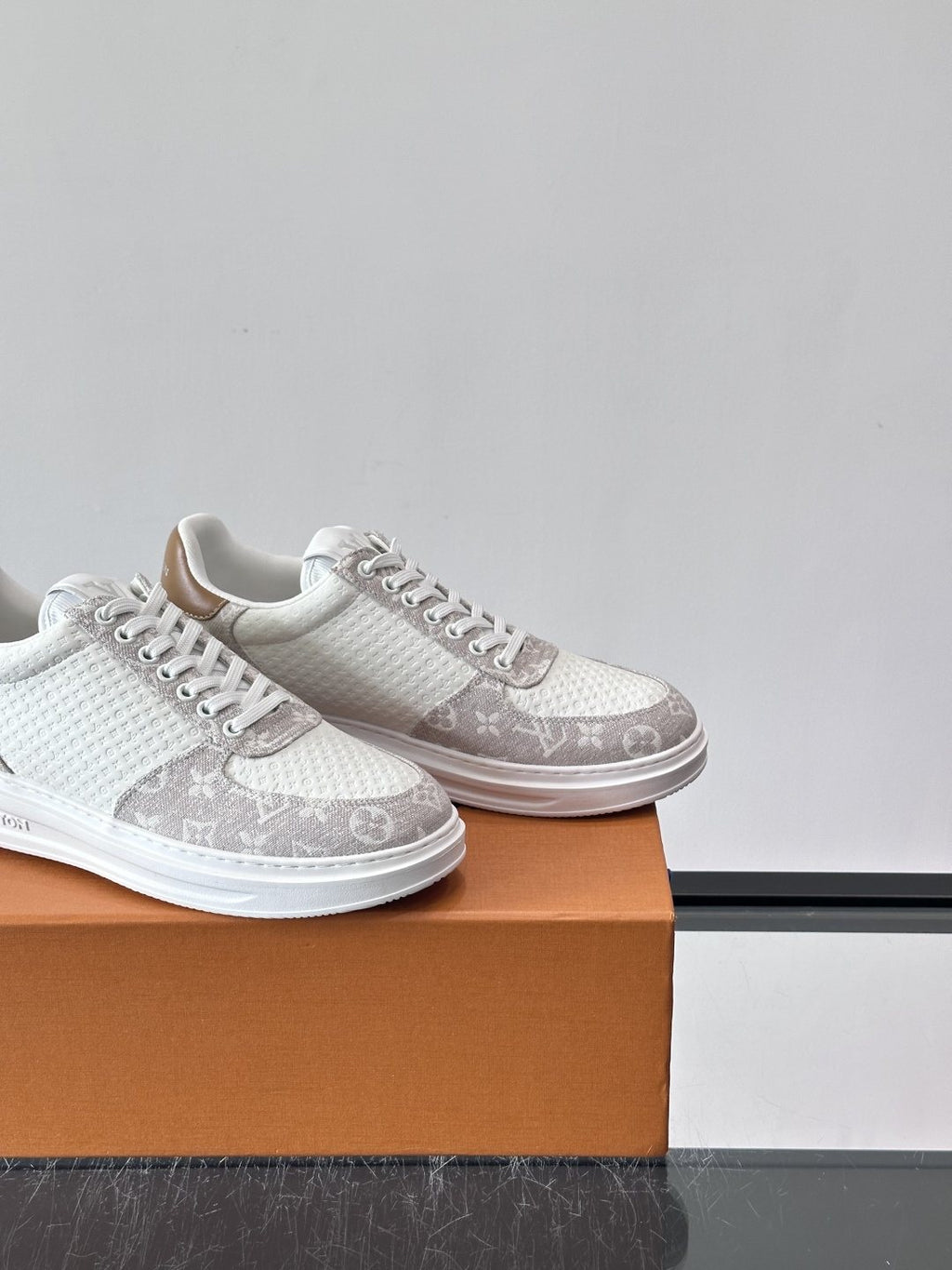 Louis Vuitton Men's Monogram Panel Low-Top Sneakers - Padded Collar